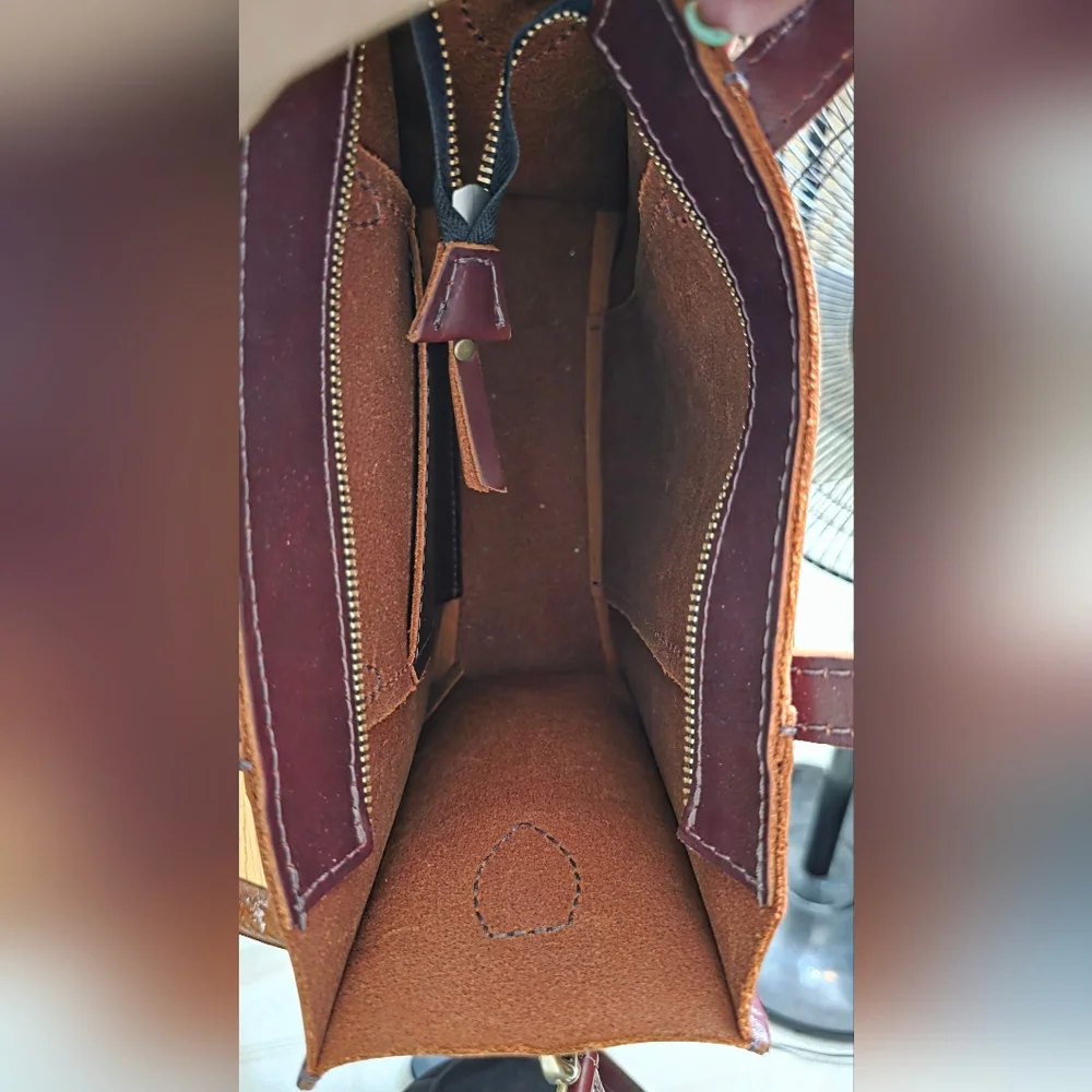 Portland Leather Deep Brown Leather Tote Bag - Picture 6 of 8
